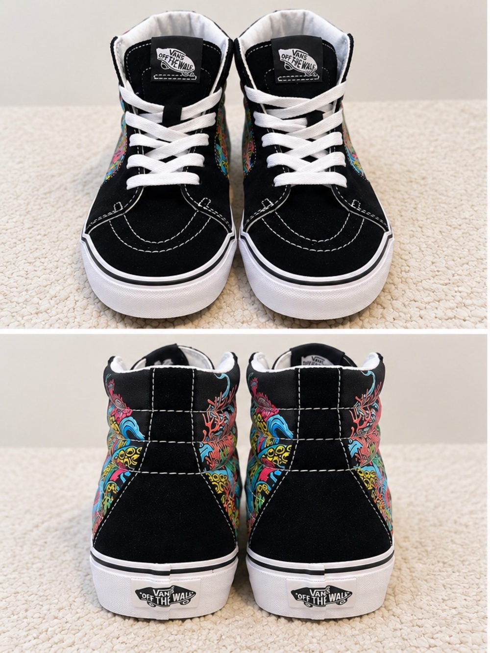 Vans Sk8-Hi Underwater Coral Reef Black High Top Women’s 11/Men’s 9.5